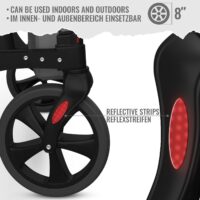 Rollator höhenverstellbar mit Sitz und Rückenlehne grau