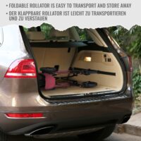 Rollator höhenverstellbar mit Sitz und Rückenlehne rot