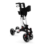 Rollator höhenverstellbar mit Sitz und Rückenlehne schwarz
