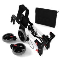 Rollator höhenverstellbar mit Sitz und Rückenlehne schwarz