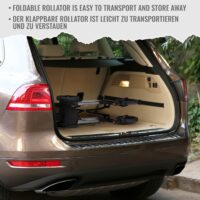 Rollator höhenverstellbar mit Sitz und Rückenlehne schwarz