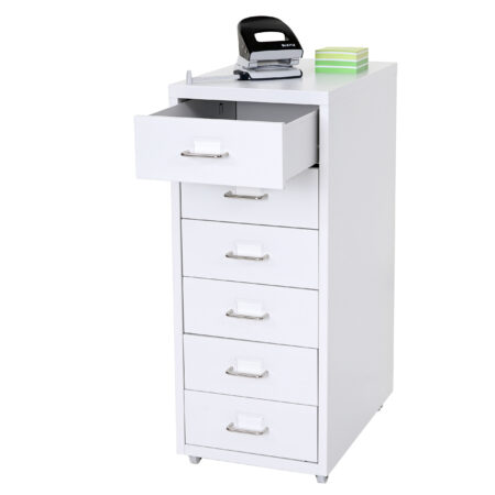Rollcontainer Boston 6 Schubladen Stahlschrank 69x28x44cm