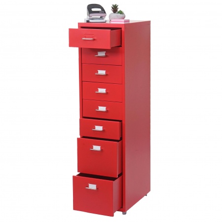 Rollcontainer Boston 8 Schubladen Stahlschrank 109x28x44cm