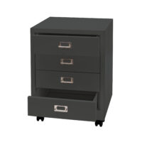 Rollcontainer JAM-L49 Aktenschrank Metall 55x40x41cm 4 Schubladen