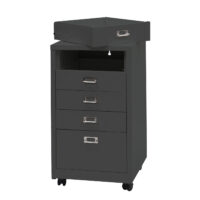 Rollcontainer JAM-L49 Aktenschrank Metall 75x40x41cm 5 Schubladen