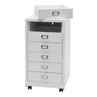 Rollcontainer JAM-L49 Aktenschrank Metall 75x40x41cm 6 Schubladen