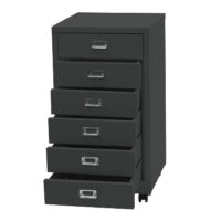 Rollcontainer JAM-L49 Aktenschrank Metall 75x40x41cm 6 Schubladen