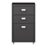 Rollcontainer Kökar Stahl mit 3 Schubladen Schwarz