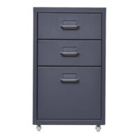 Rollcontainer Kökar Stahl mit 3 Schubladen Grau