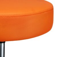 Rollhocker Drehstuhl mit extradicker Polsterung ~ orange