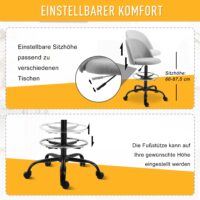 Rollhocker Praxishocker mit Fussstütze