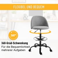 Rollhocker Praxishocker mit Fussstütze