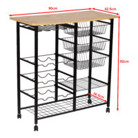 Servierwagen Rønnede Metall Schwarz