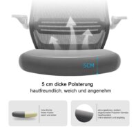 SIHOO ergonomischer Bürostuhl Taillenstütze anhebbare Armlehne