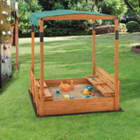 Sandkasten Pitsunda mit höhenverstellbarem Dach 145x118x118cm