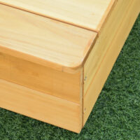 Sandkasten mit Sitzbank und 2x Aufbewahrungsboxen 123x121cm