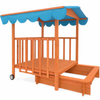 Sandkasten mit Spielveranda Spielhaus Veranda