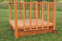 Sandkasten mit  Spielveranda und Dach