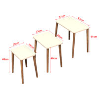 Satztisch Rangstrup 3er Set Creme