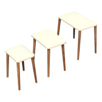 Satztisch Rangstrup 3er Set Creme