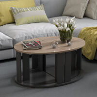 Couchtischset Dragsholm 4 tlg. Eichenoptik/Anthrazit