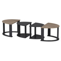 Couchtischset Dragsholm 4 tlg. Eichenoptik/Anthrazit