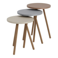 Beistelltisch Set Hjørring im 3er Set Rund 49xØ34cm