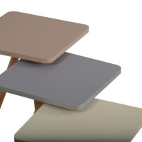 Beistelltisch Set Hobro im 3er Set Quadratisch 49x34x34cm