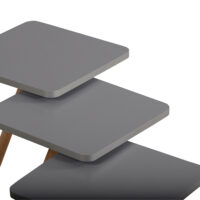 Beistelltisch Set Hobro im 3er Set Quadratisch 49x34x34cm Grau