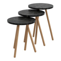 Beistelltisch Set Hjørring im 3er Set Rund 49xØ34cm