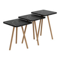 Beistelltisch Set Hobro im 3er Set Quadratisch 49x34x34cm