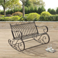 Schaukelbank Greenough 85x113x95cm im Landhausstil Dunkelgrün