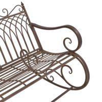 Schaukelbank Greenough 85x113x95cm im Landhausstil Edelrost-Braun