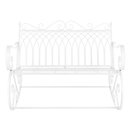 Schaukelbank Greenough 85x113x95cm im Landhausstil Weiss