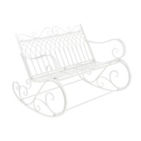 Schaukelbank Greenough 85x113x95cm im Landhausstil Weiss