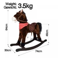 Schaukelpferd - Ab 1 Jahr Soundeffekte Kuschelweich