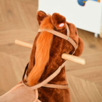 Schaukelpferd mit Sound "Wiehern" Braun 74x28x65cm