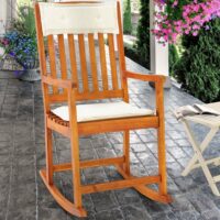 Schaukelstuhl Akazie mit Sitzkissen