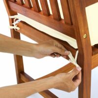 Schaukelstuhl Akazie mit Sitzkissen