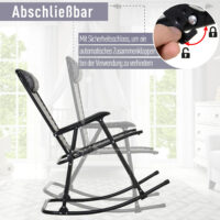 Schaukelstuhl Campingstuhl Gartenstuhl – faltbar