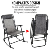Schaukelstuhl Campingstuhl Gartenstuhl – faltbar