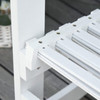 Schaukelstuhl Gartenstuhl Bambus weiss