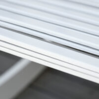 Schaukelstuhl Gartenstuhl Bambus weiss