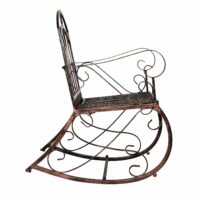 Schaukelstuhl Gartenstuhl Metall Bronze