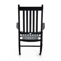 Schaukelstuhl Gartenstuhl mit Armlehne Pappelholz schwarz