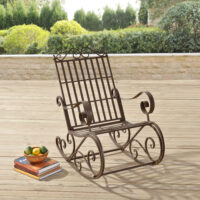 Schaukelstuhl Geraldton 92x59x90cm im Landhausstil Braun