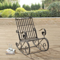 Schaukelstuhl Geraldton 92x59x90cm im Landhausstil Grün