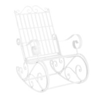 Schaukelstuhl Geraldton 92x59x90cm im Landhausstil Weiss