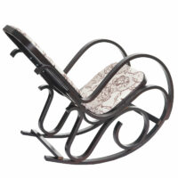 Schaukelstuhl Holz ~ Jacquard braun