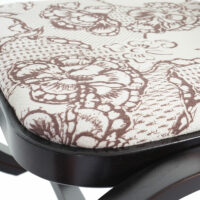 Schaukelstuhl Holz ~ Jacquard braun